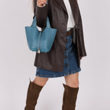 Hermès 2012 Blue Jean Clemence Picotin 18