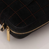 Chanel 2002 Suede Chocolate Bar Camera Bag 24K GP