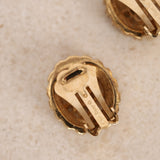 Dior Oblique Crystal Oval Clip-On Earrings