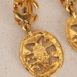 Chanel Coco Swing Cutout Clip-On Earrings 24K GP
