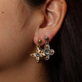 Louis Vuitton Swarovski Crystal Love Letter Timeless Ear Stud Trio Earrings