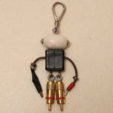 Prada Saffiano Edward Robot Key Ring