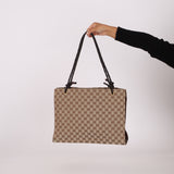 Gucci Monogram Leather Braided Tote