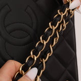 Chanel 2013 Lambskin Diamond CC Chain Tote