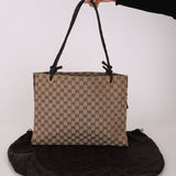 Gucci Monogram Leather Braided Tote