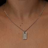 Dior Crystal Pavé Dog Tag Necklace