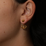 Dior Navy Drop Earrings