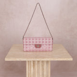 Chanel Nylon Pink Travel Line East West Flap with Chanel Wallet