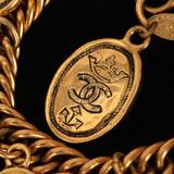 Chanel 1989 CC Coco Coins Bracelet 24K GP