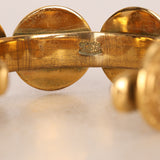 Chanel 1993 Coin Motif Cuff Bangle Bracelet 24K GP