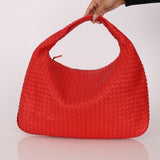 Bottega Veneta Intrecciato Red Hobo w/ Mirror
