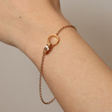 Cartier 18K Rose Gold Love Bracelet on Chain