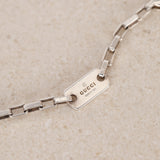 Gucci Sterling Silver G Logo Necklace