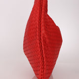 Bottega Veneta Intrecciato Red Hobo w/ Mirror