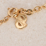 Dior Oblique Crystal Oval Pendant Necklace
