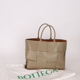 Bottega Veneta Travertine Maxi Intrecciato Large Arco Tote