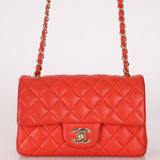 Chanel 2016 Lambskin Mini Rectangular Flap GHW