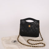 Chanel 1987 Lambskin Quilted Classic Small 31 Shopping Bag 24K GP