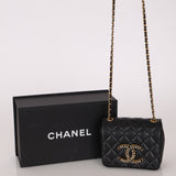 Chanel 2021 Crystal CC Full Flap Bag Quilted Lambskin Mini