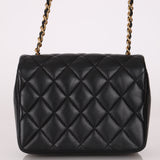 Chanel 2021 Crystal CC Full Flap Bag Quilted Lambskin Mini