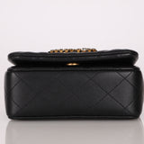 Chanel 2021 Crystal CC Full Flap Bag Quilted Lambskin Mini