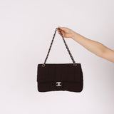 Chanel 2004 Nylon Chocolate Bar Easy Flap Bag