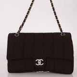 Chanel 2004 Nylon Chocolate Bar Easy Flap Bag