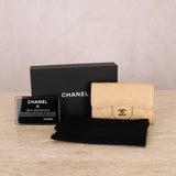 Chanel Beige Quilted Caviar Classic Flap Cardholder
