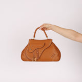 Dior 2002 Cognac Saddle Bowling Bag