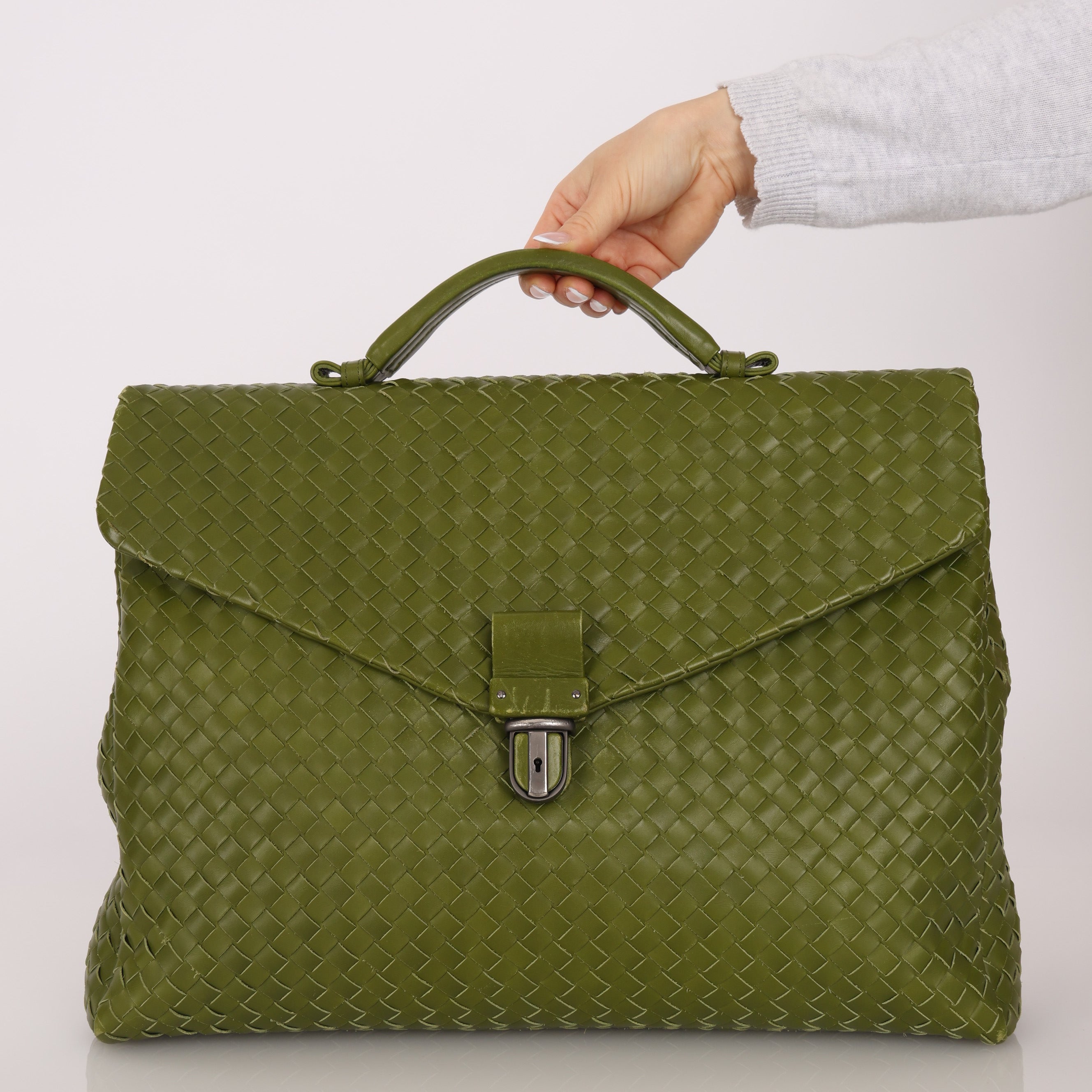 Bottega Veneta Lambskin Archivalist Briefcase