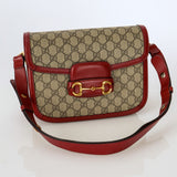 Gucci Supreme Canvas Monogram Horsebit Shoulder Bag