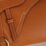 Dior 2002 Cognac Saddle Bowling Bag