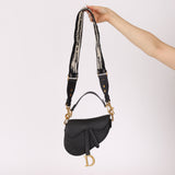 Dior 2019 Grained Leather Mini Saddle w/ Guitar Strap