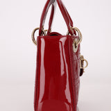 Dior 2017 Red Patent Chain Mini Lady Dior