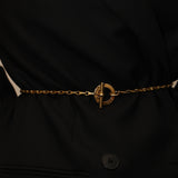 Celine 1991 Dore Tear Chain Toggle Necklace