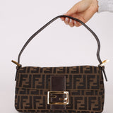 Rare Fendi Zucca Baguette GHW