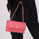 Chanel 2016 Lambskin Pink Accordion Flap Bag