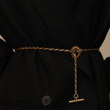 Celine 1991 Dore Tear Chain Toggle Necklace