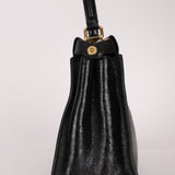 Fendi Black Agnello Old Shine Small Peekaboo
