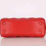 Dior 2018 Ruby Calfskin Cannage My ABCDior Small Lady