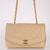 Chanel 1994 Beige Lambskin Small Diana