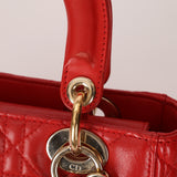 Dior 2018 Ruby Calfskin Cannage My ABCDior Small Lady