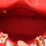 Dior 2018 Ruby Calfskin Cannage My ABCDior Small Lady