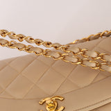 Chanel 1994 Beige Lambskin Small Diana