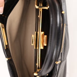Fendi Black Agnello Old Shine Small Peekaboo
