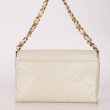 Rare Chanel 2002 Iridescent Caviar Turnlock Single Flap Bag 24k GP