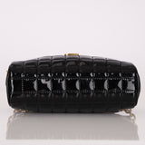 Saint Laurent Mini Cassandre Black Patent Camera Bag Crossbody