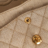 Rare Chanel 1994 Hemp Small Classic Double Flap Bag 24k GP