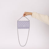 Chanel 21K Lavender Caviar Wallet on Chain