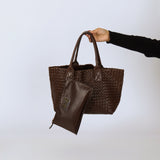 Limited Edition Bottega Veneta Intrecciato Mini Cabat w/ Pouch